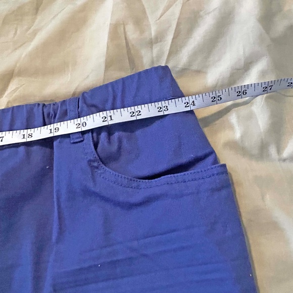 NEW PHOTOS! CAPRIS, TWILL, COOL BLUE, SIZE 28, COTTON BLEND, 5 POCKETS, ELASTIC - Picture 10 of 15